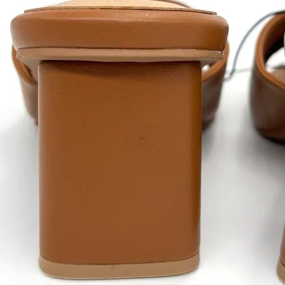 New Torrid Cognac Twist Front Heeled Mule - Size 8WW - Picture 6 of 11